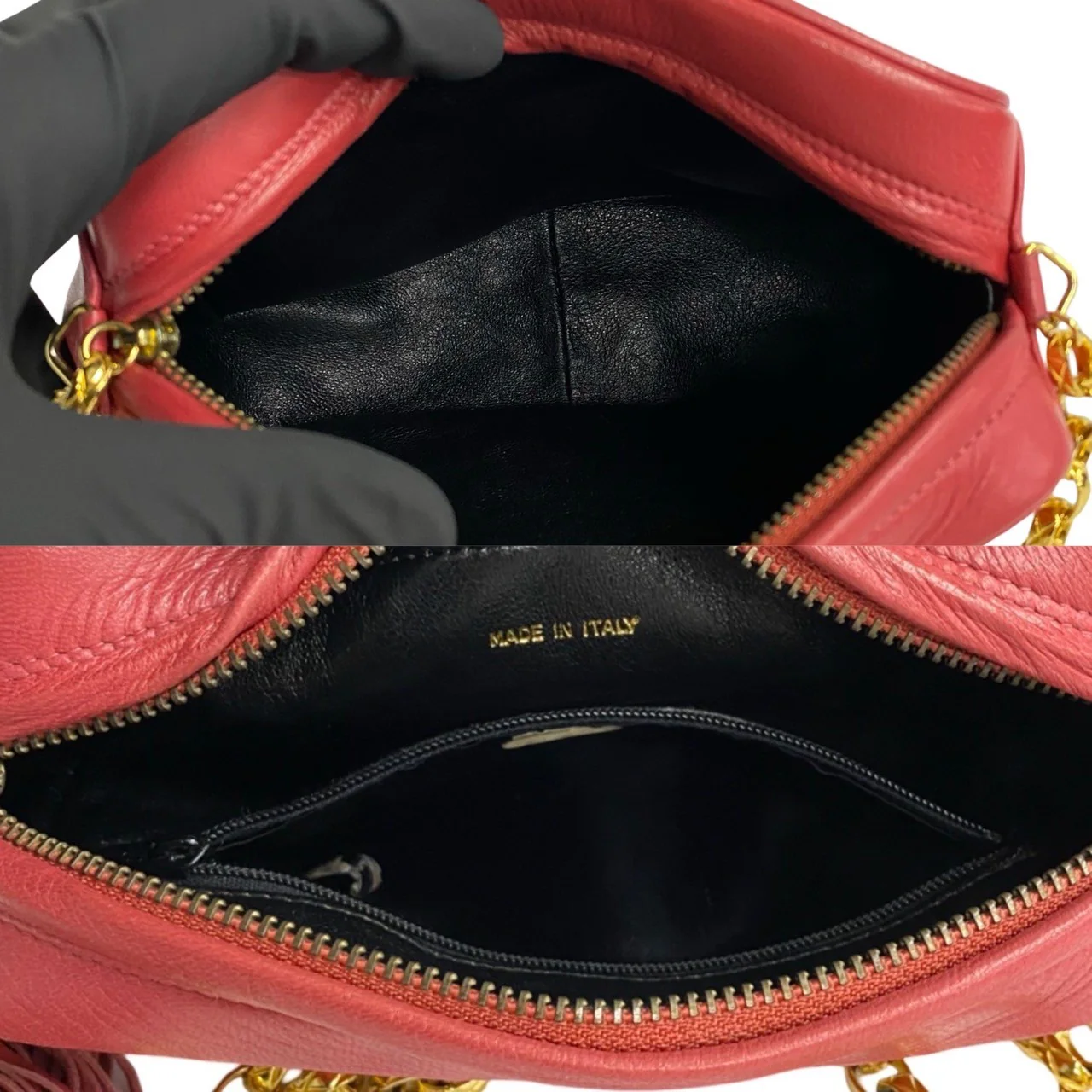 Chanel Lambskin Matelasse Coco Mark Tassel Chain Shoulder Bag