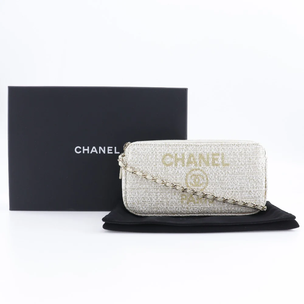 Chanel Tweed Deauville Chain Shoulder Bag A84415