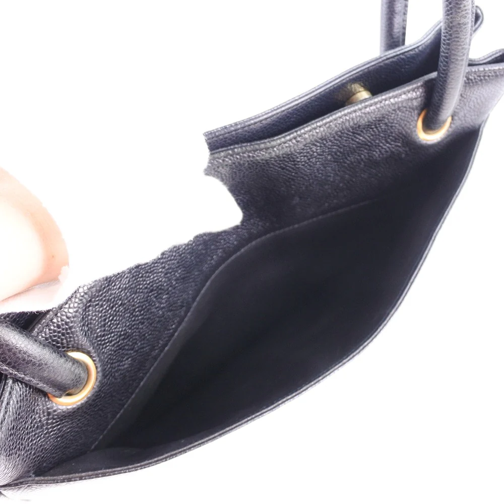 Chanel Caviar Skin Tote Bag Black