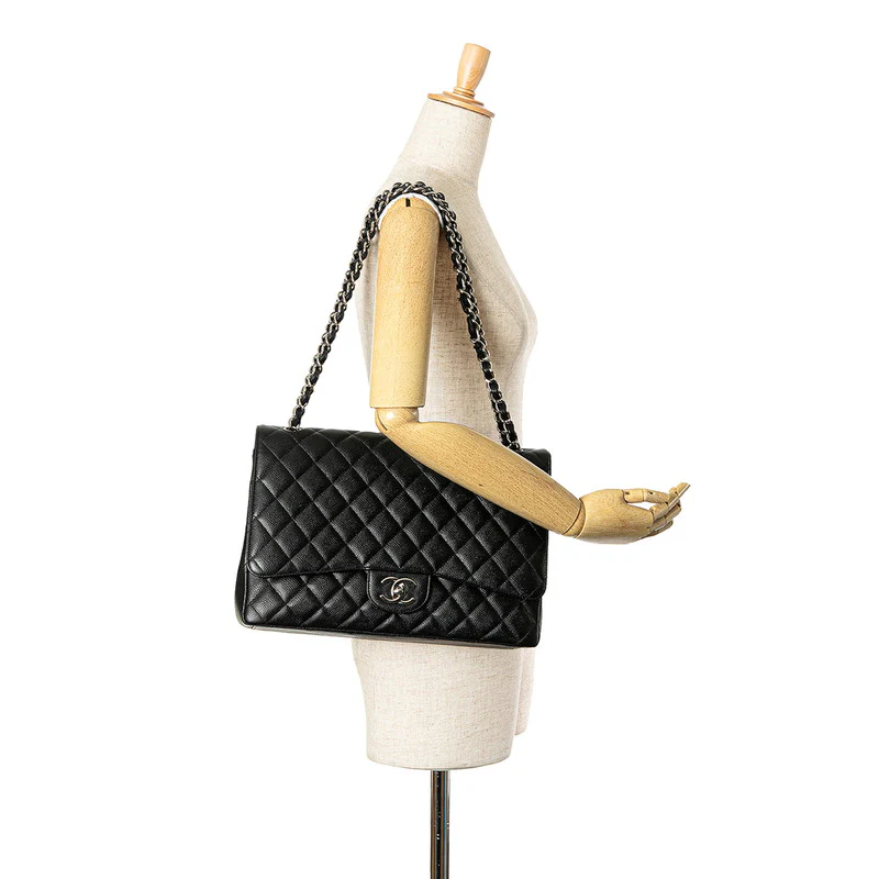 Chanel Caviar Double Flap Shoulder Bag