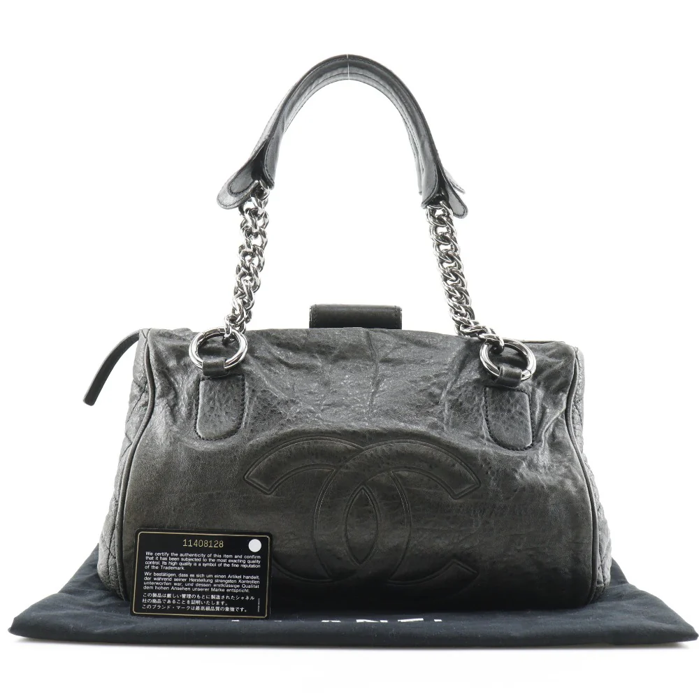 Chanel Leather Chain Tote Bag