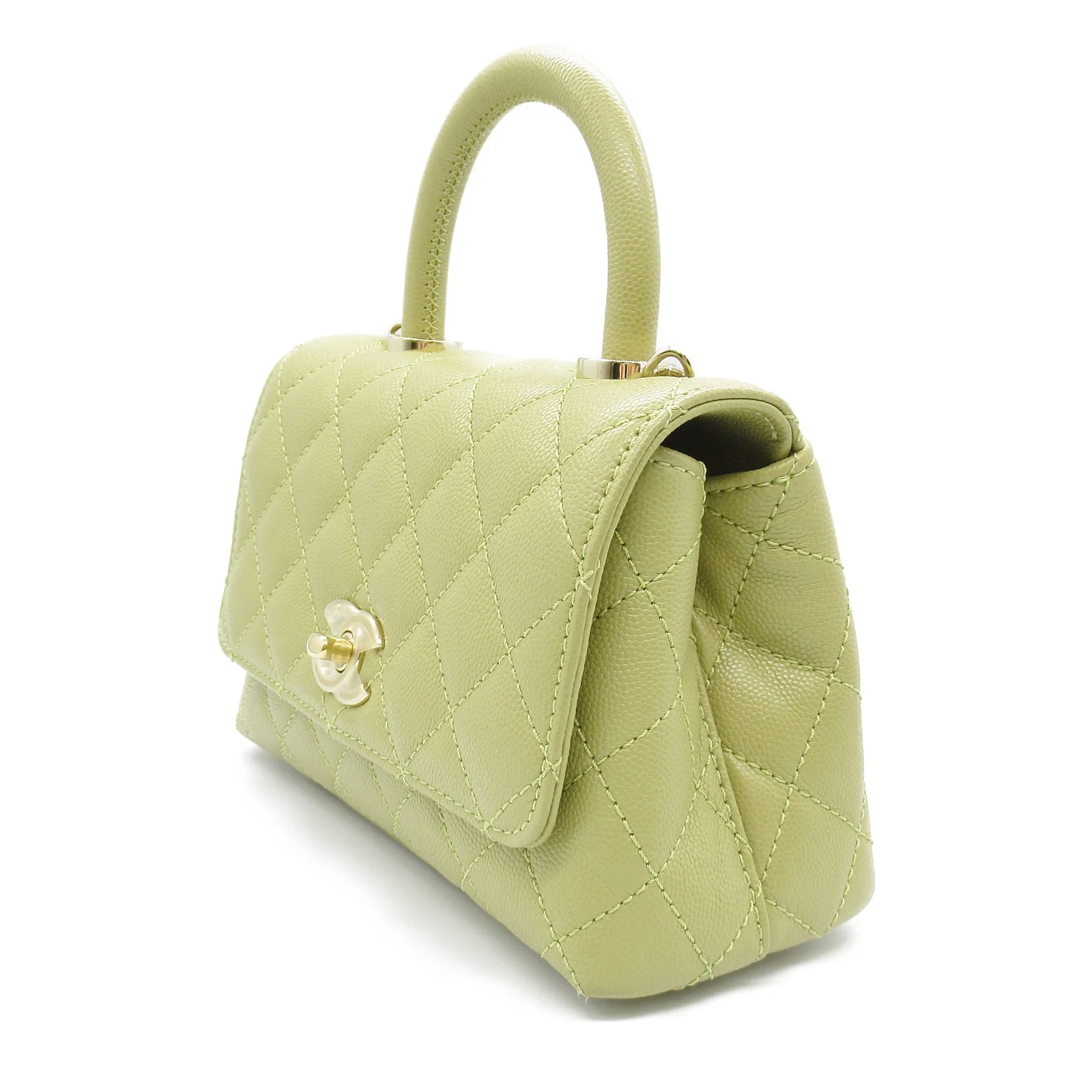 Chanel Caviar Skin Coco Handle Shoulder Bag