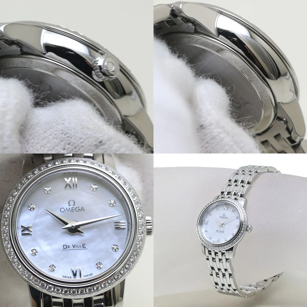 Omega De Ville Prestige Diamond Quartz Watch 424.15.24.60.55.001