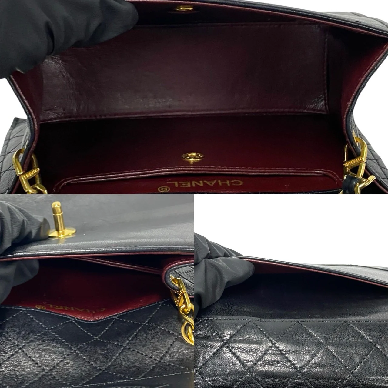 Chanel Matelasse Chain Shoulder Bag Black