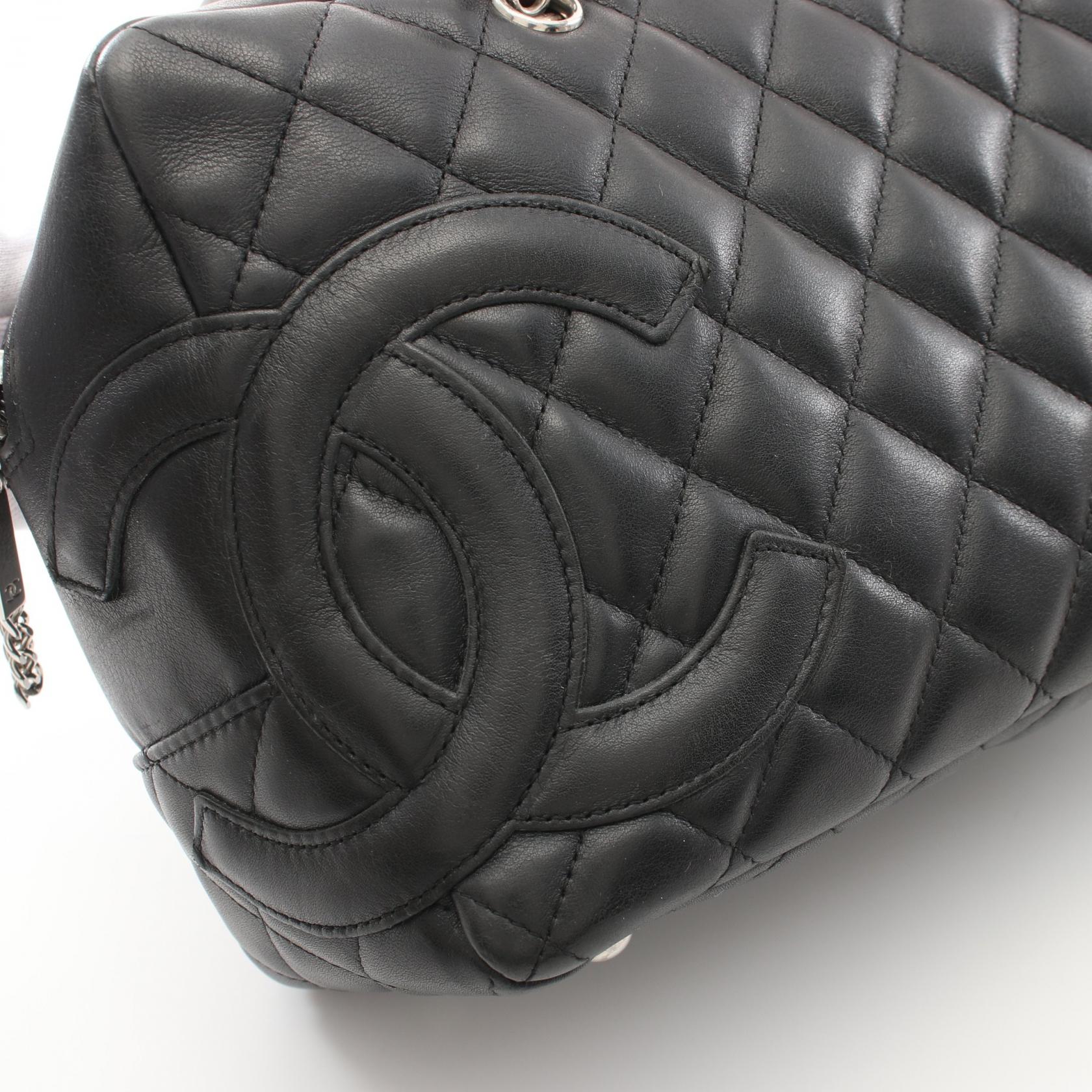 Chanel Cambon Line Leather Bowling Shoulder Bag