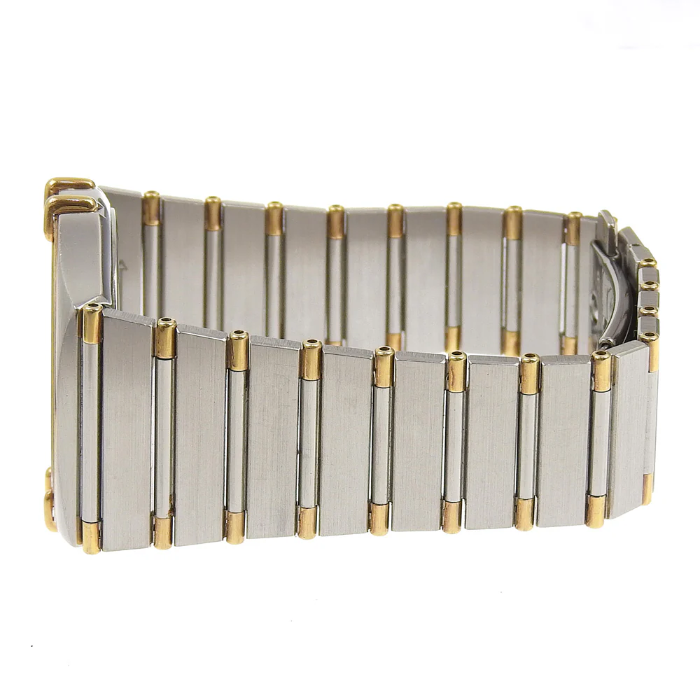 Omega Constellation Quartz Watch Stainless Steel Gold Plated