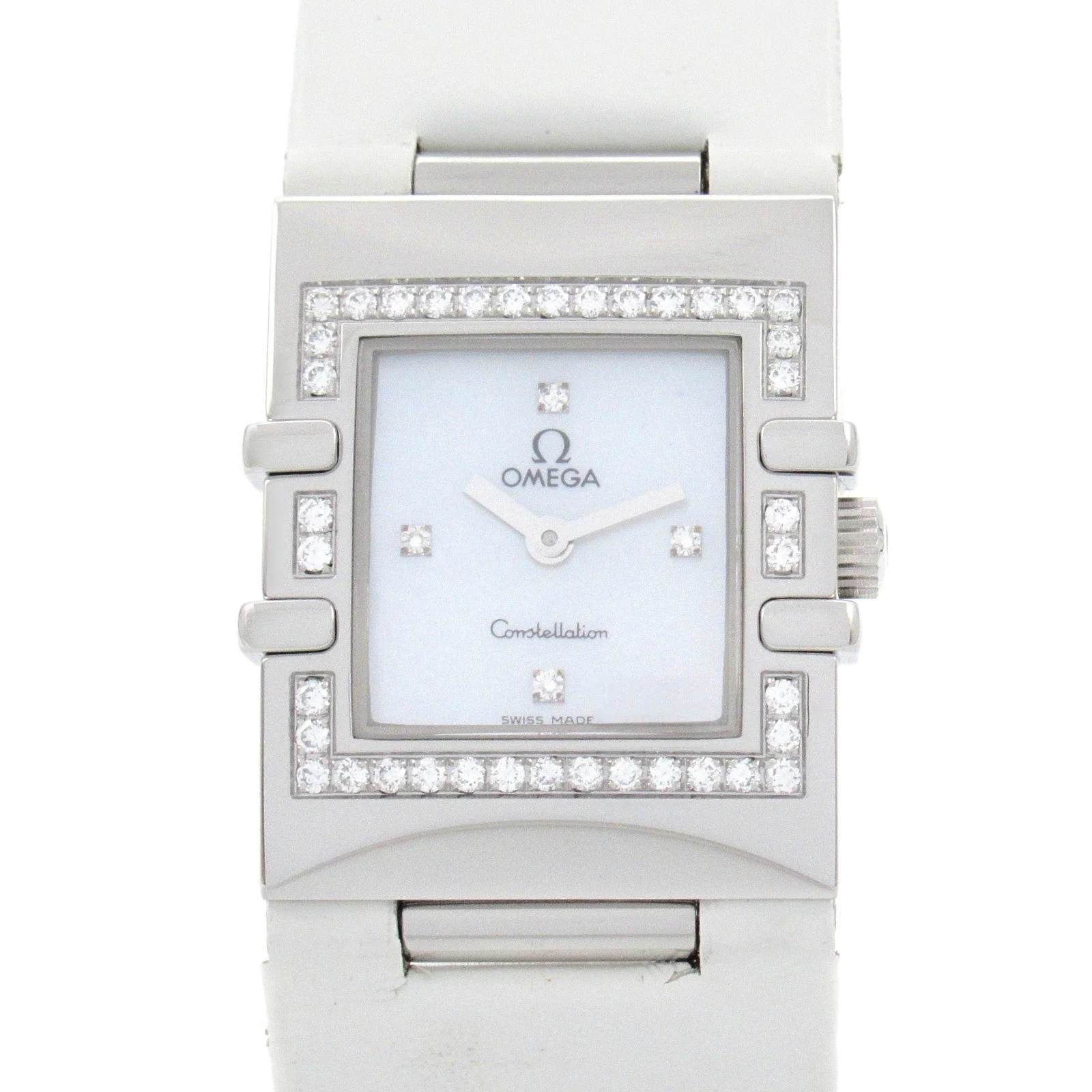 Omega Constellation Quadra Diamond Bezel Watch