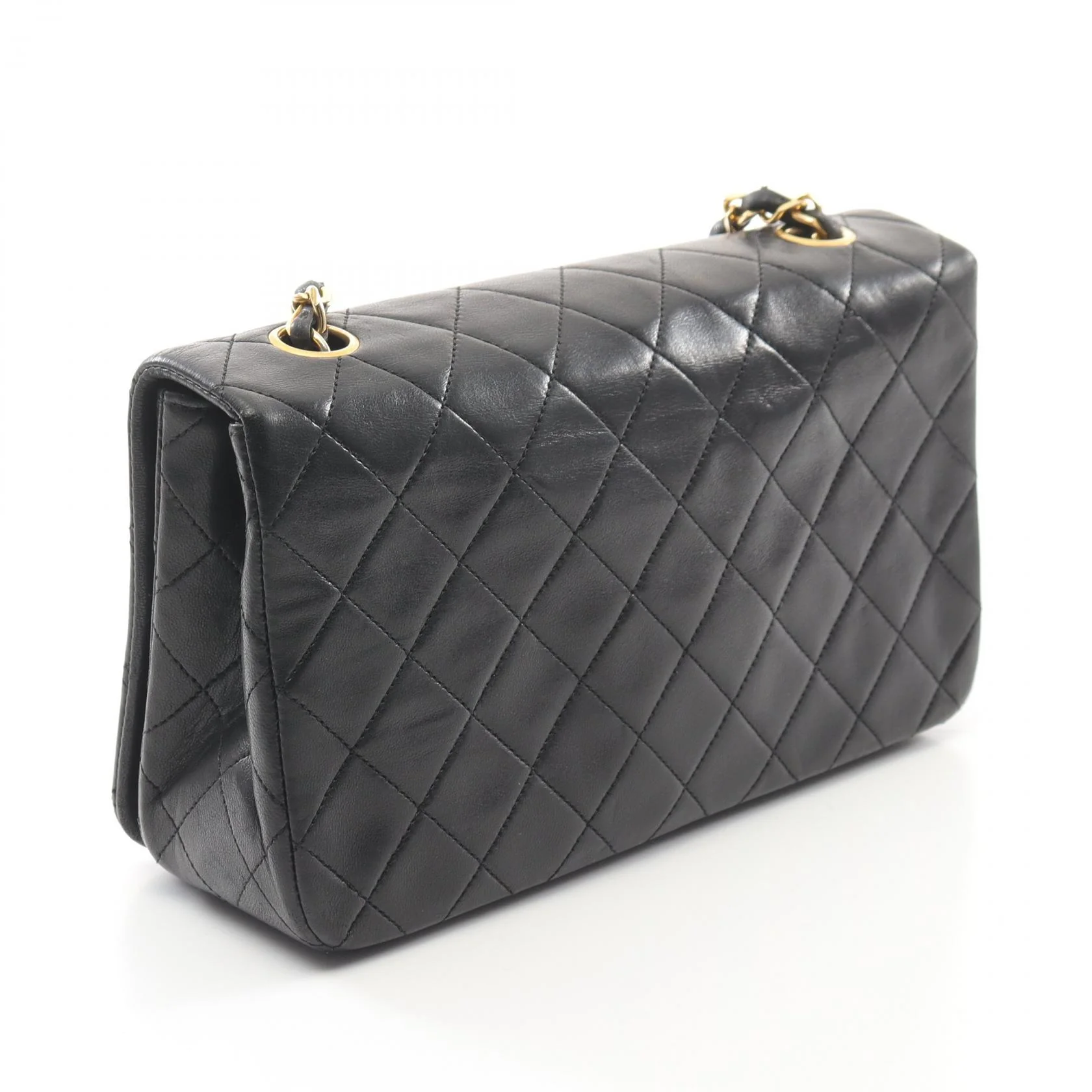 Chanel Lambskin Full Flap Shoulder Bag A02500