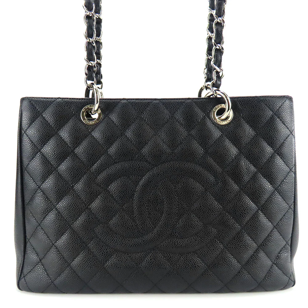 Chanel Caviar Skin Tote Bag GST Black