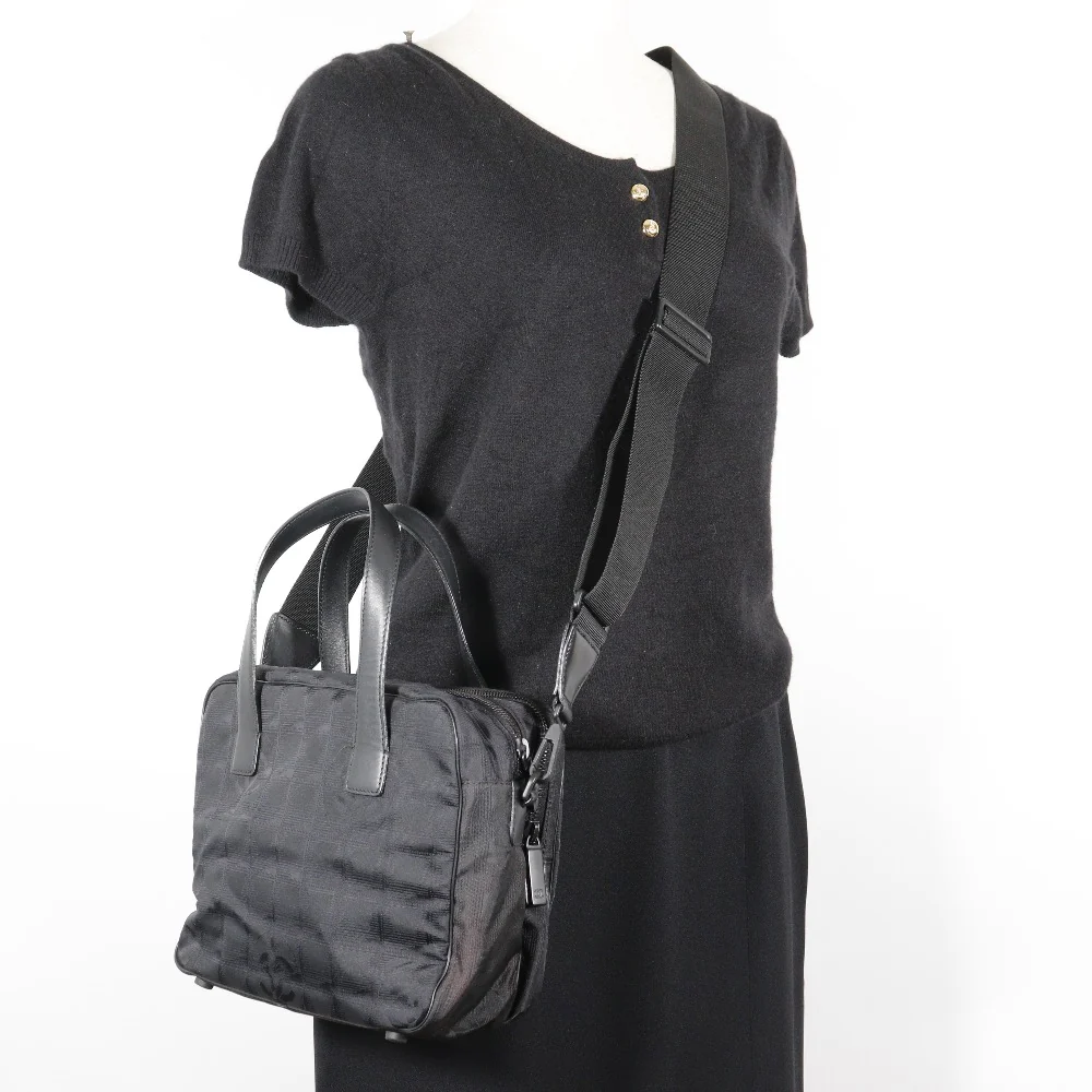 Chanel Nylon Canvas New Travel Line Handbag A15973