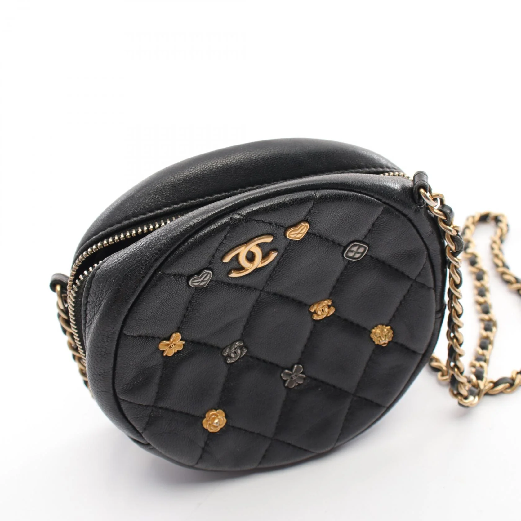 Chanel Lambskin Matelasse Charm Shoulder Bag A81620