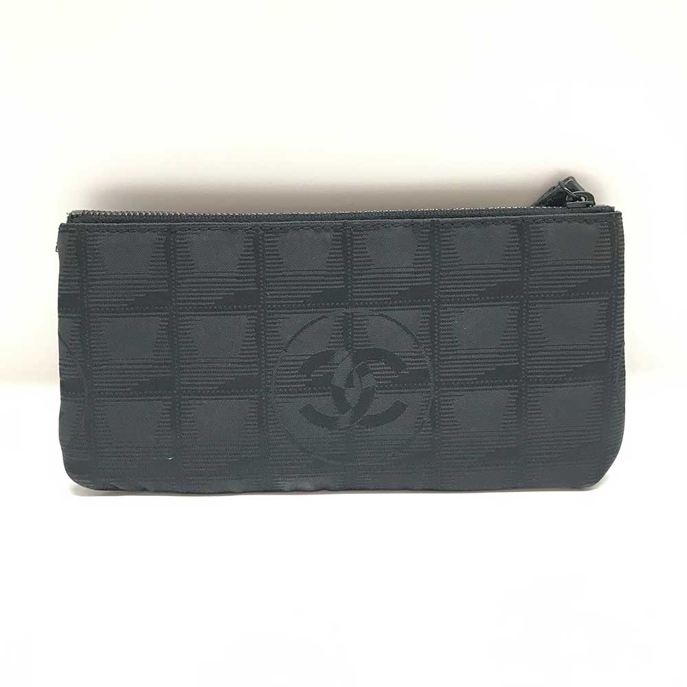 Chanel Nylon Travel Line Pouch Black