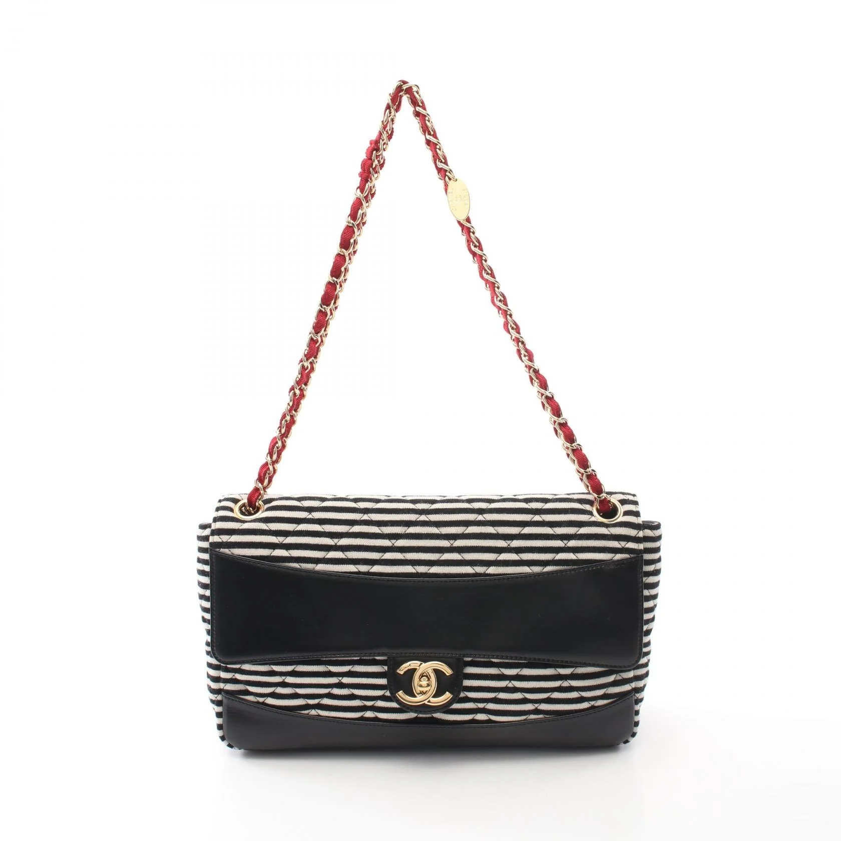 Chanel Matelasse Leather Fabric Shoulder Bag A92051