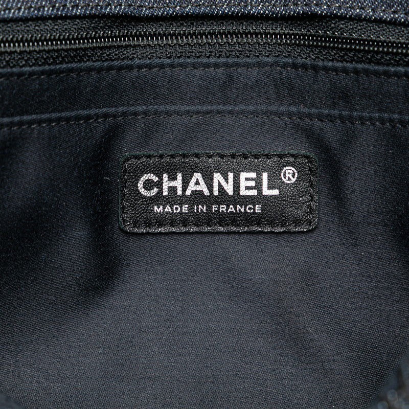 Chanel Denim Perfume Embroidery Chain Shoulder Bag A91101