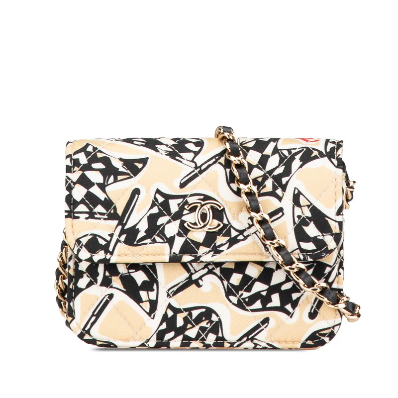 Chanel Canvas Leather Mini Chain Shoulder Bag