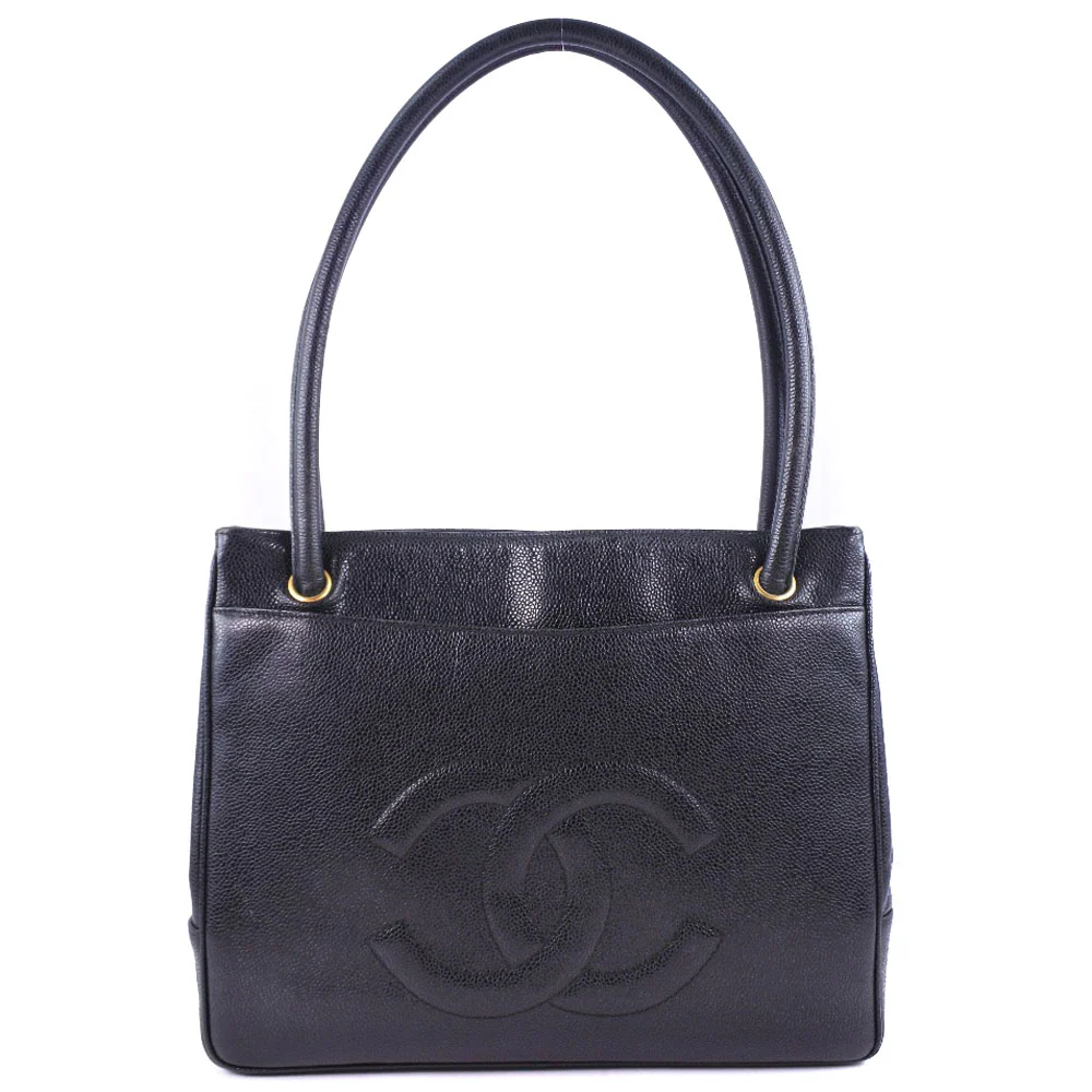 Chanel Caviar Skin Tote Bag Black