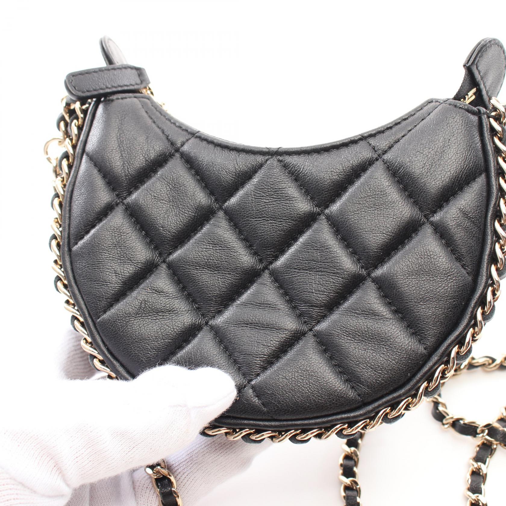 Chanel Lambskin Matelasse Hobo Chain Shoulder Bag