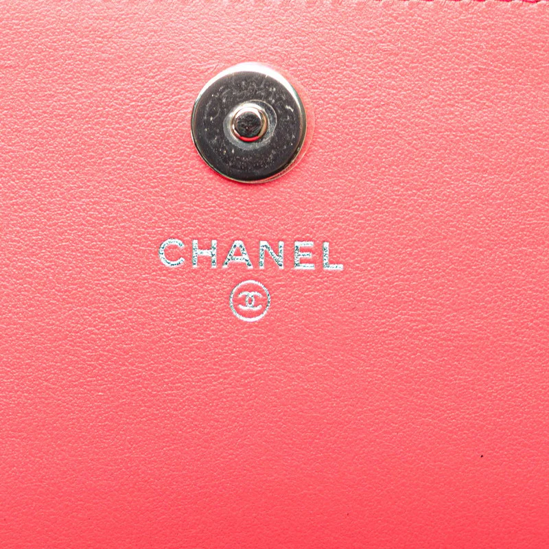Chanel Camellia Chain Wallet Pink