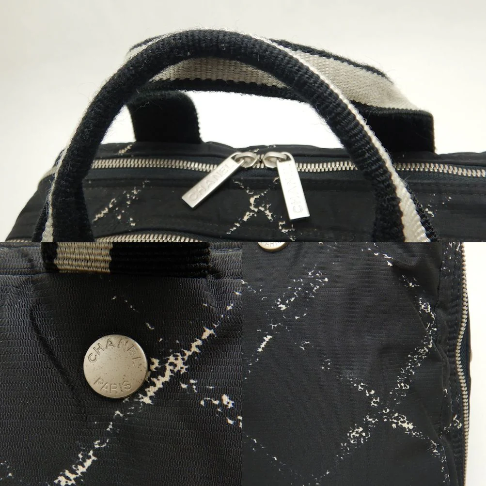 Chanel Nylon Mini Boston Bag Black
