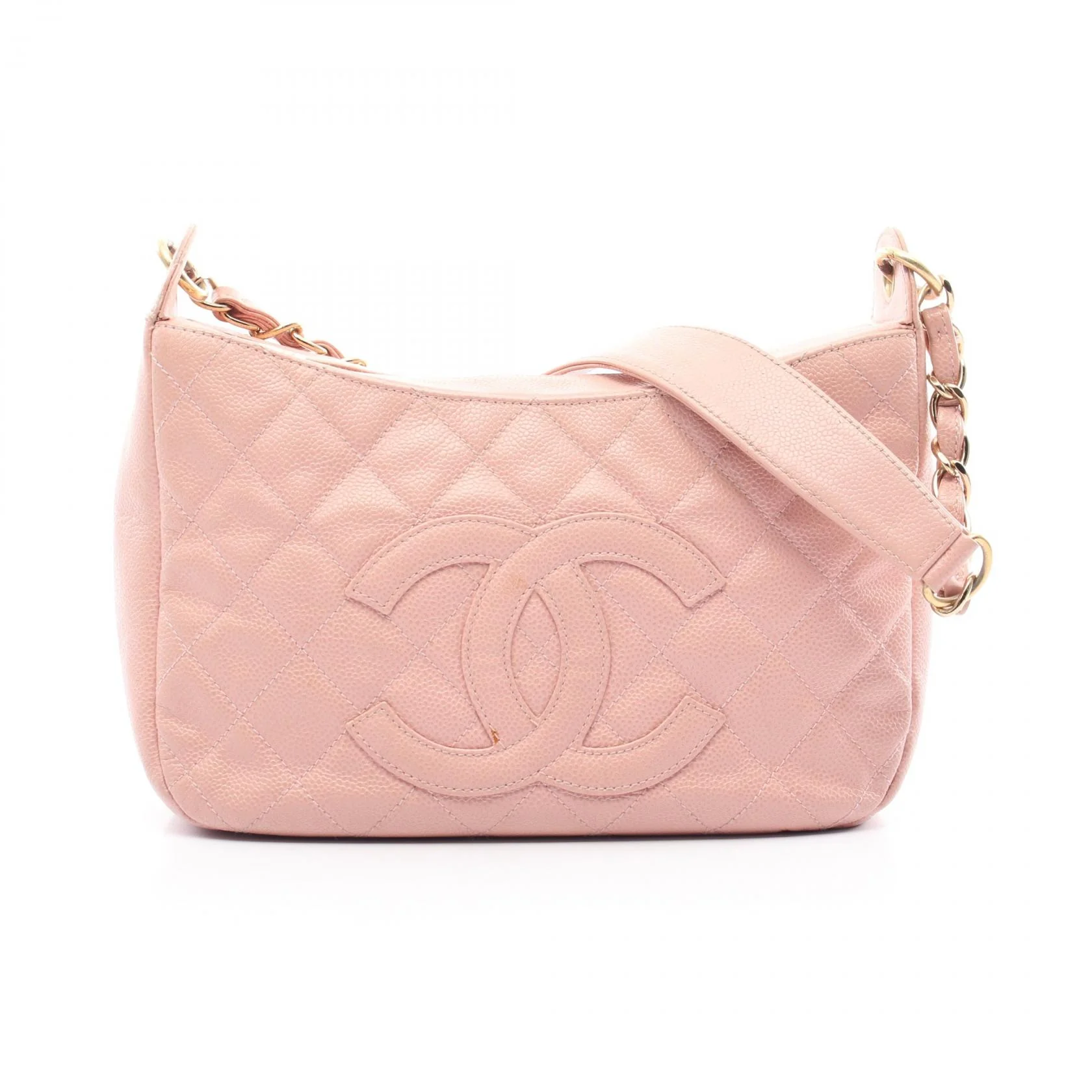 Chanel Matelasse Leather Shoulder Bag Pink