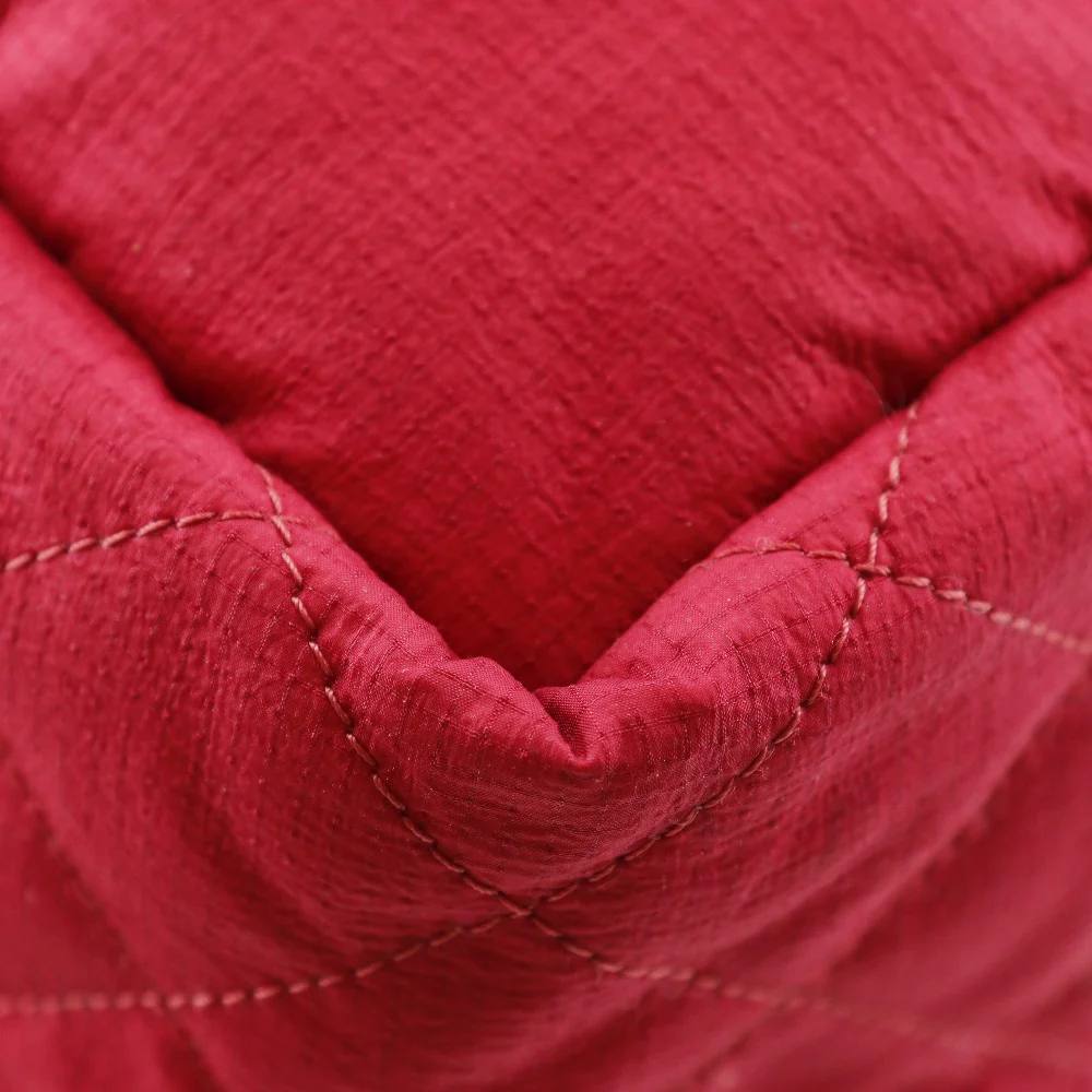 Chanel Nylon Coco Mark Backpack Red