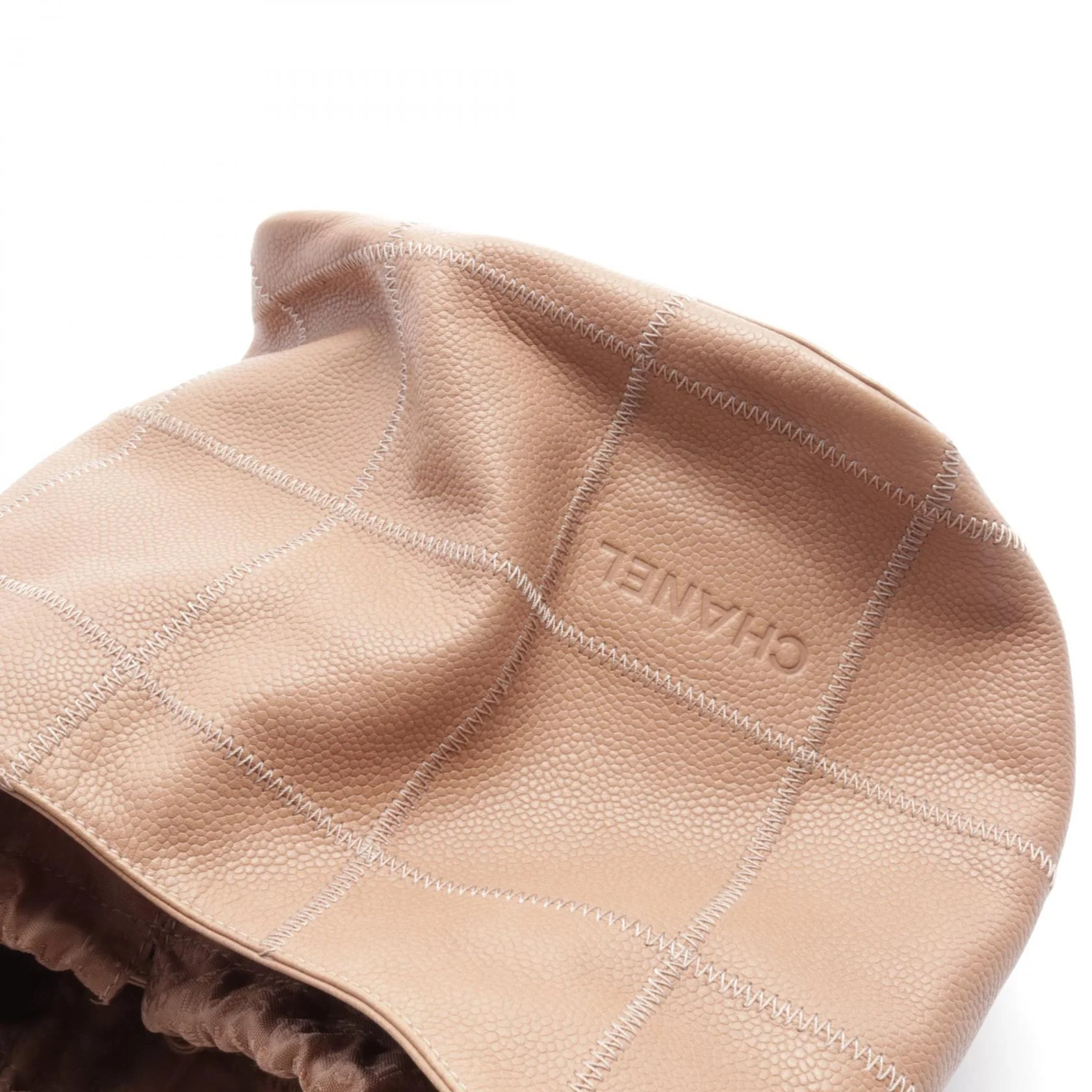 Chanel Caviar Skin Chocobar Handbag Beige