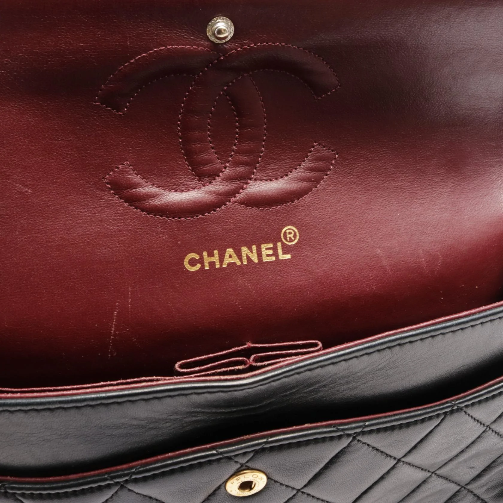 Chanel Matelasse W Flap Shoulder Bag Black