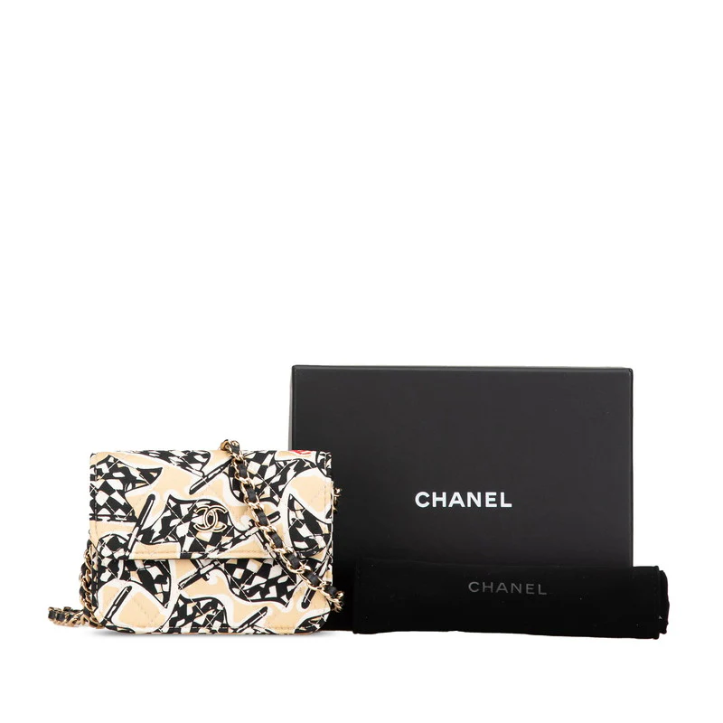 Chanel Canvas Leather Mini Chain Shoulder Bag