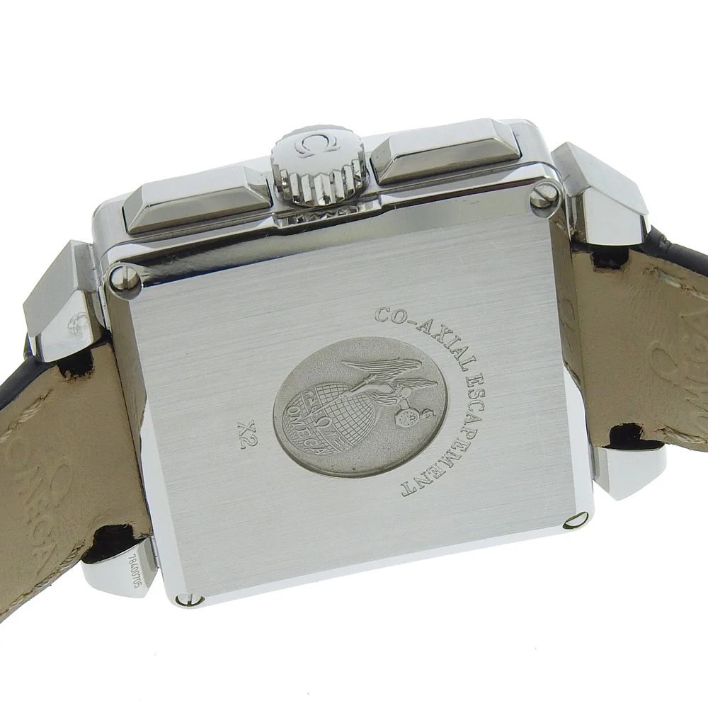 Omega De Ville X2 Co-Axial Watch Stainless Steel Leather