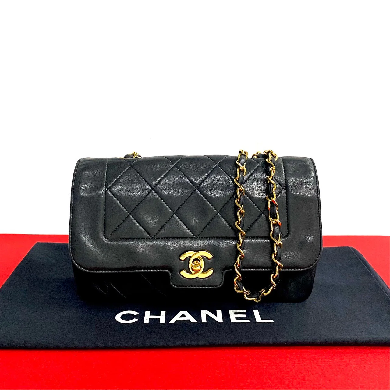 Chanel Lambskin Matelasse Coco Mark Chain Shoulder Bag