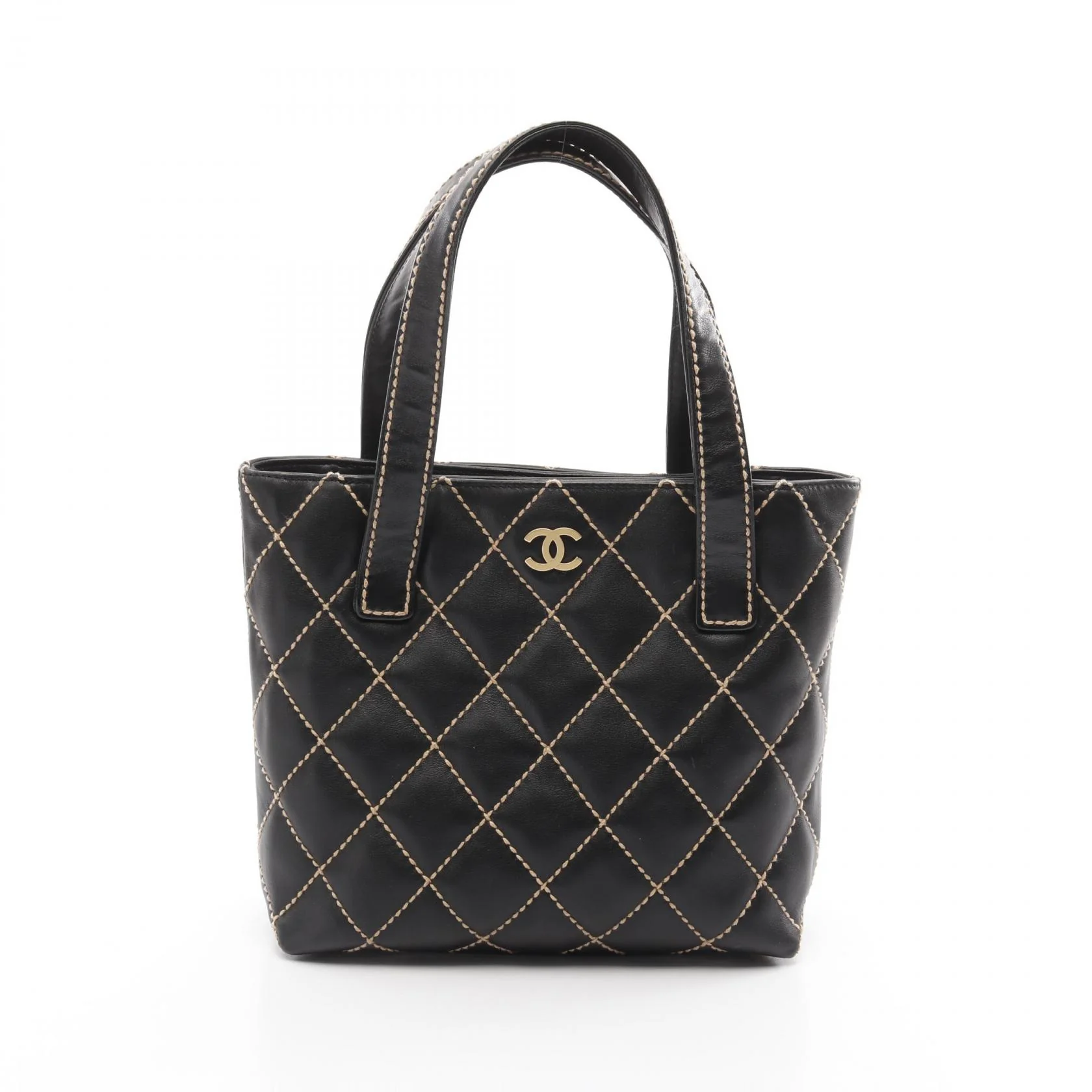 Chanel Leather Wild Stitch Tote Bag A18126