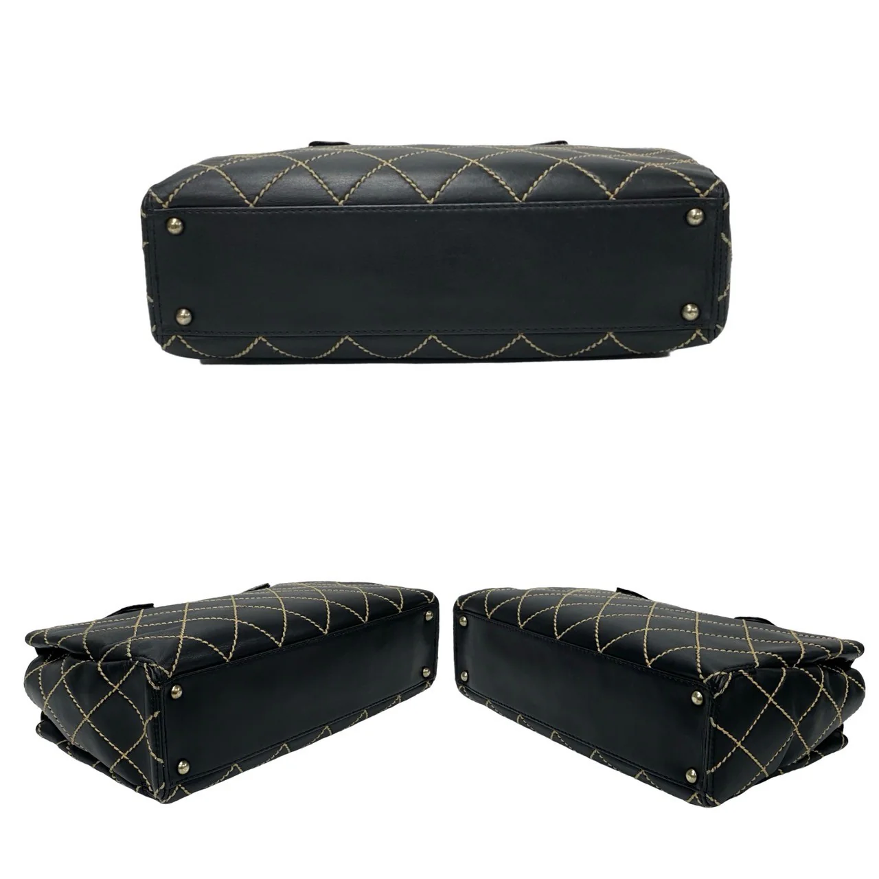 Chanel Lambskin Wild Stitch Coco Mark Handbag