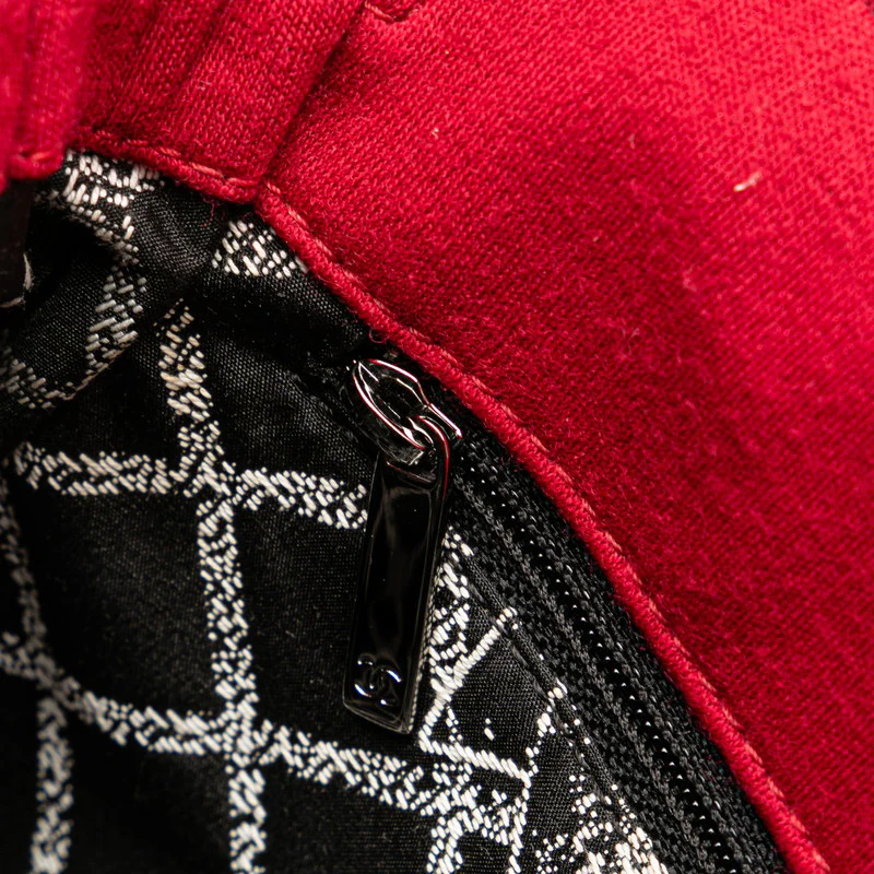 Chanel Cotton Shoulder Bag Red