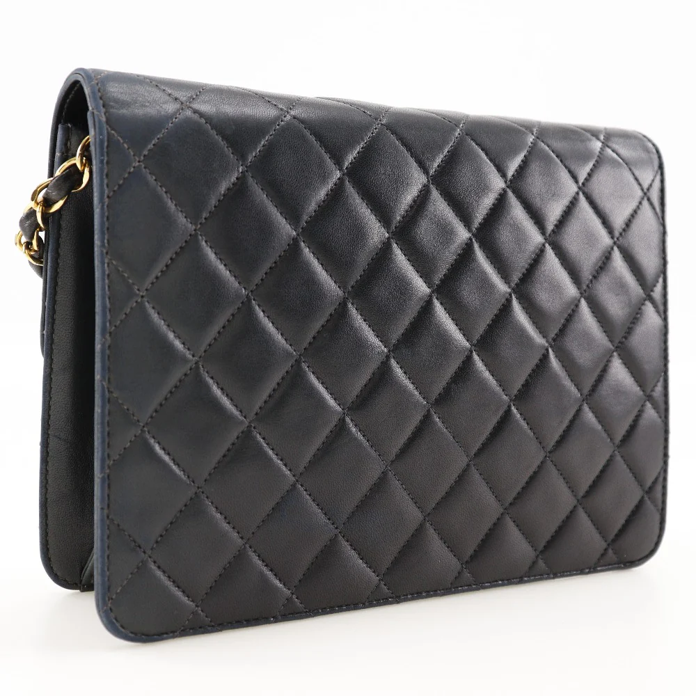 Chanel Lambskin Chain Shoulder Bag Black