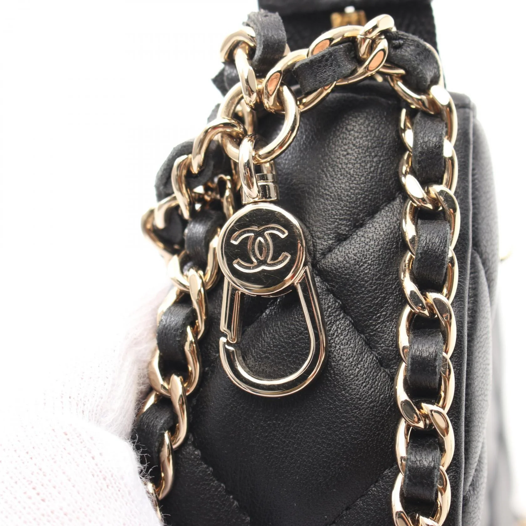 Chanel Lambskin Matelasse Hobo Chain Shoulder Bag