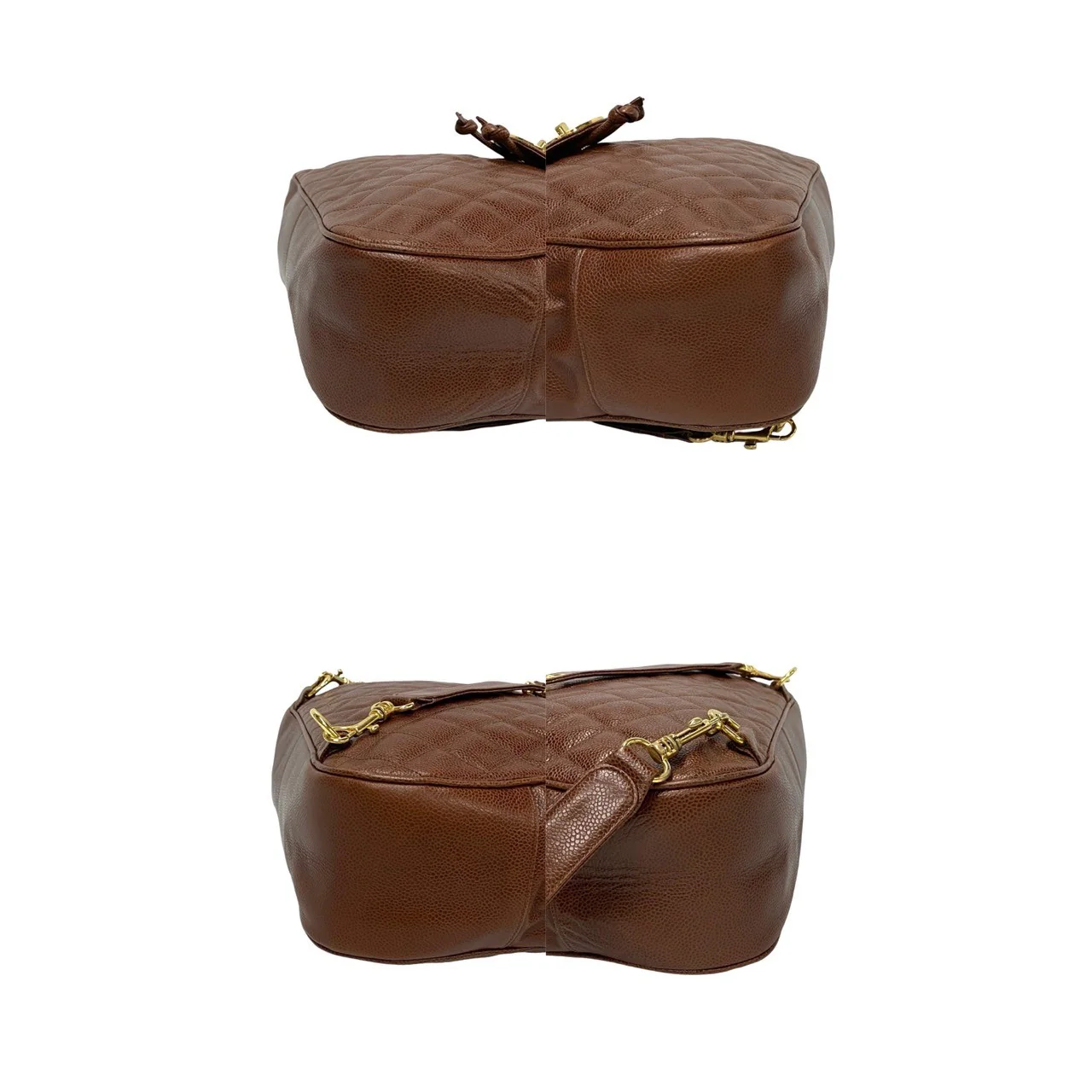 Chanel Caviar Leather Backpack Brown