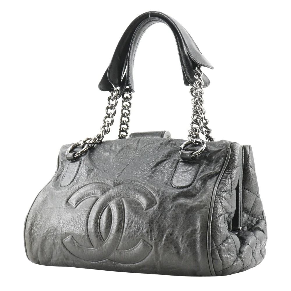 Chanel Leather Chain Tote Bag