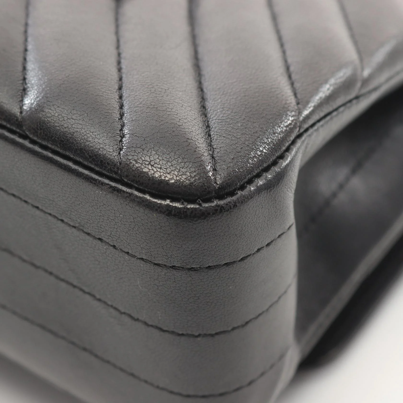 Chanel Chevron V-Stitch Lambskin Shoulder Bag