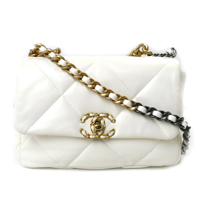 Chanel 19 Chain Shoulder Bag White