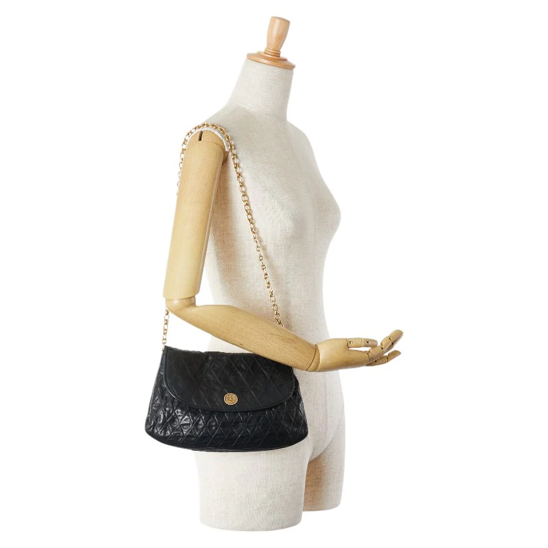 Chanel Lambskin Coco Mark Matelasse Shoulder Bag