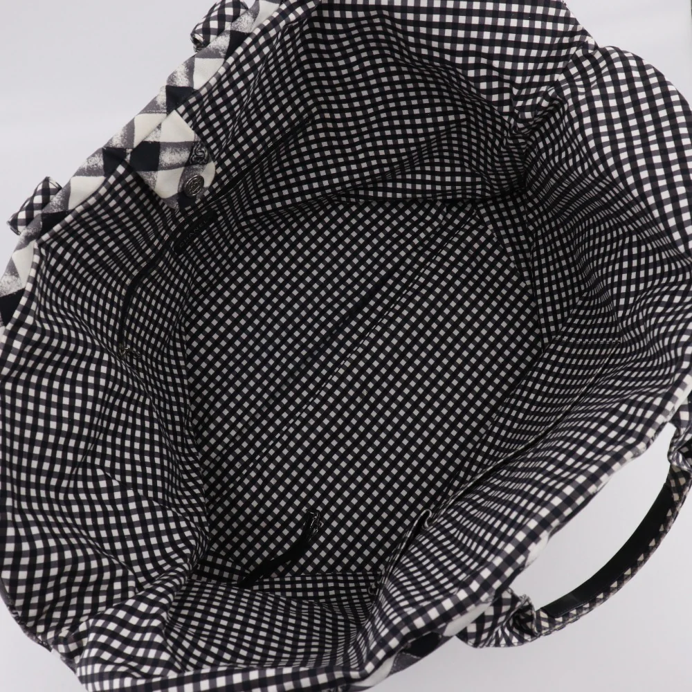 Chanel Gingham Check Canvas Tote Bag