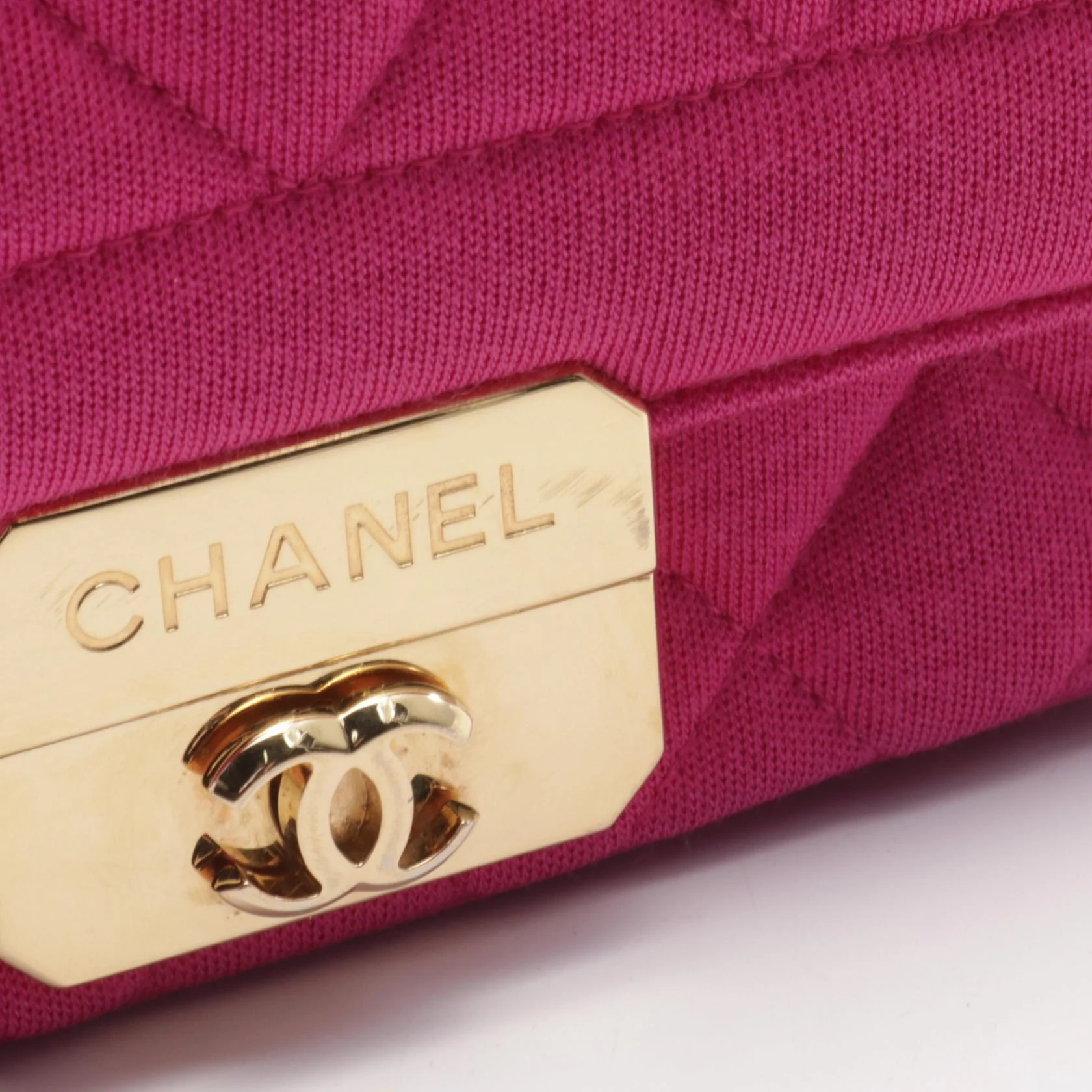 Chanel Cotton Jersey Matelasse Shoulder Bag