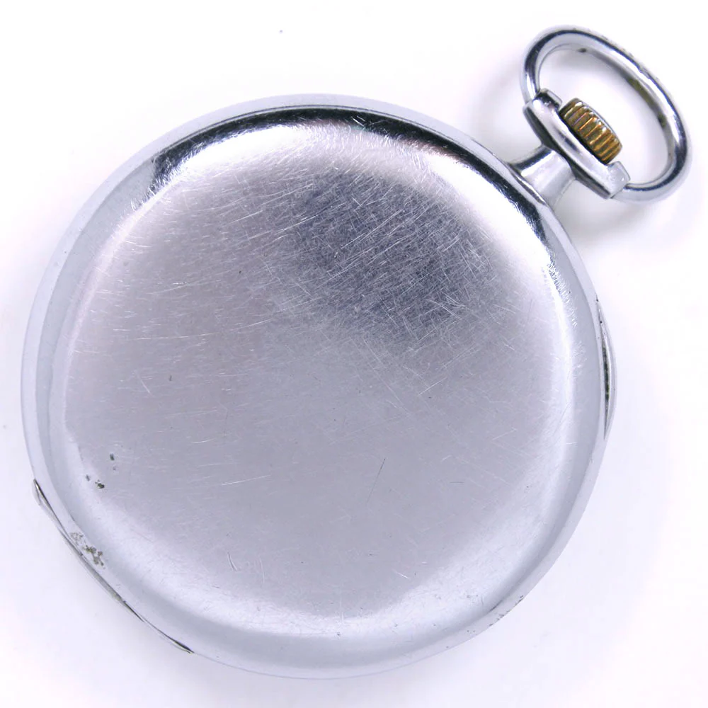 Omega Stainless Steel Pocket Watch Swiss Made
