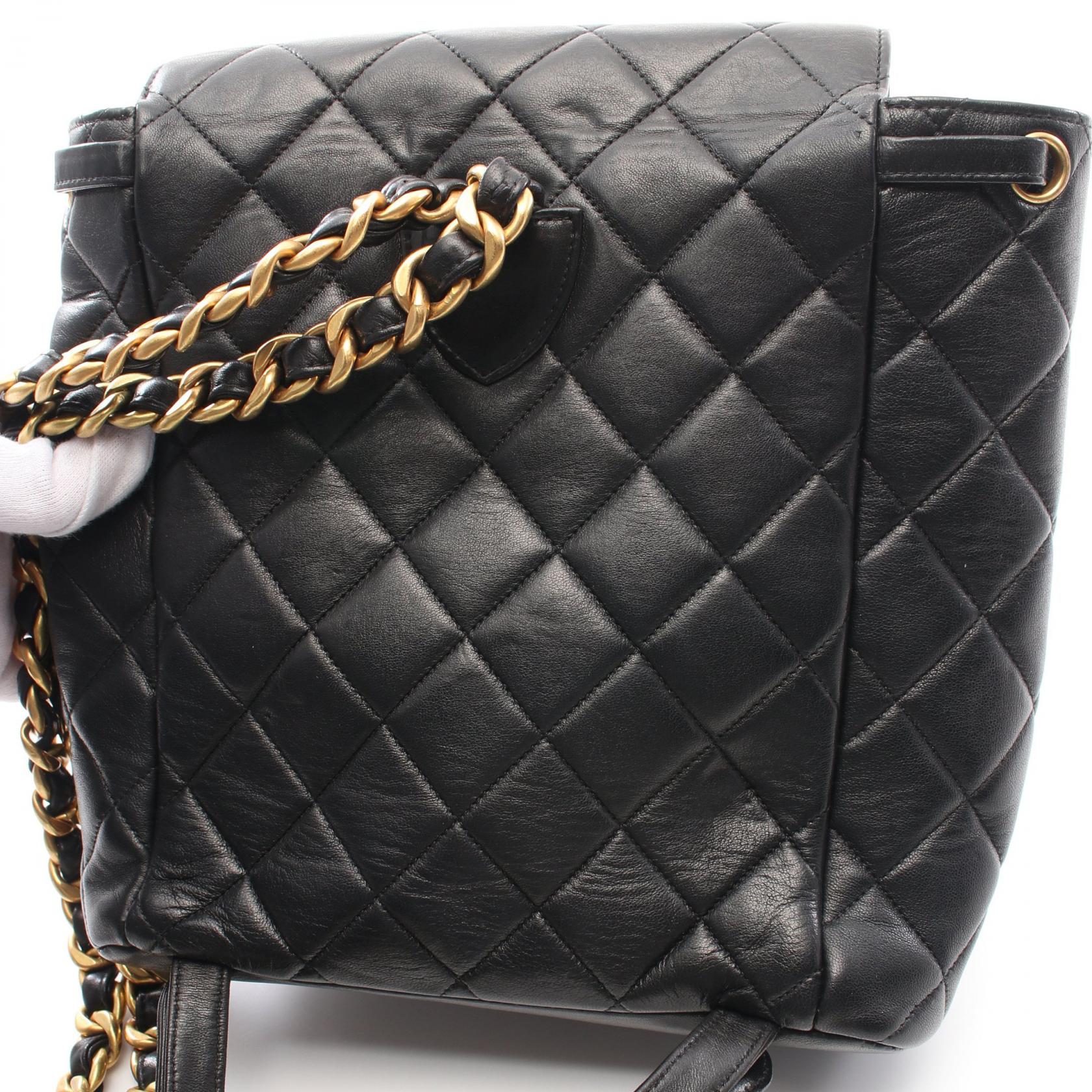Chanel Matelasse Lambskin Backpack Black
