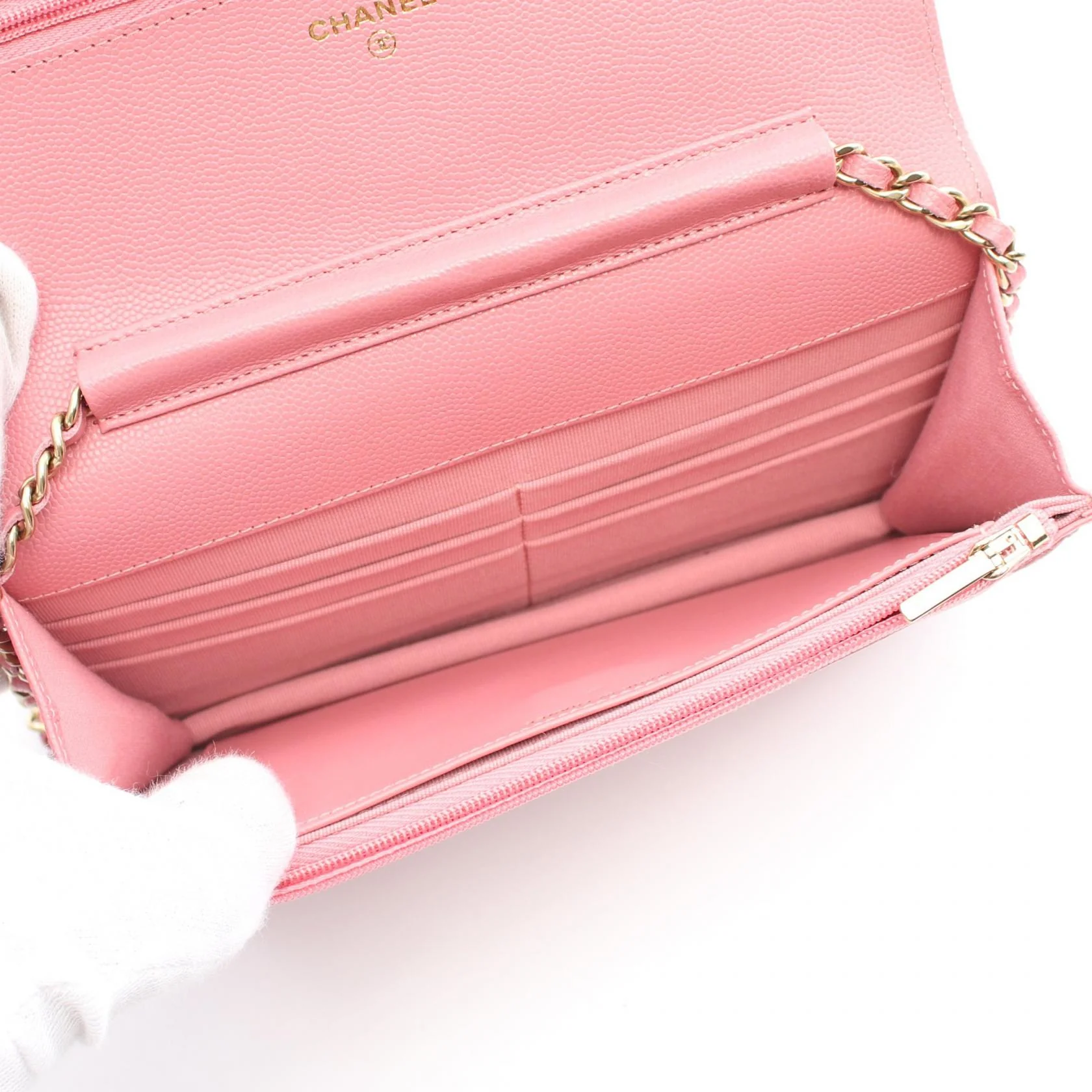 Chanel Caviar Skin Matelasse Shoulder Bag Pink