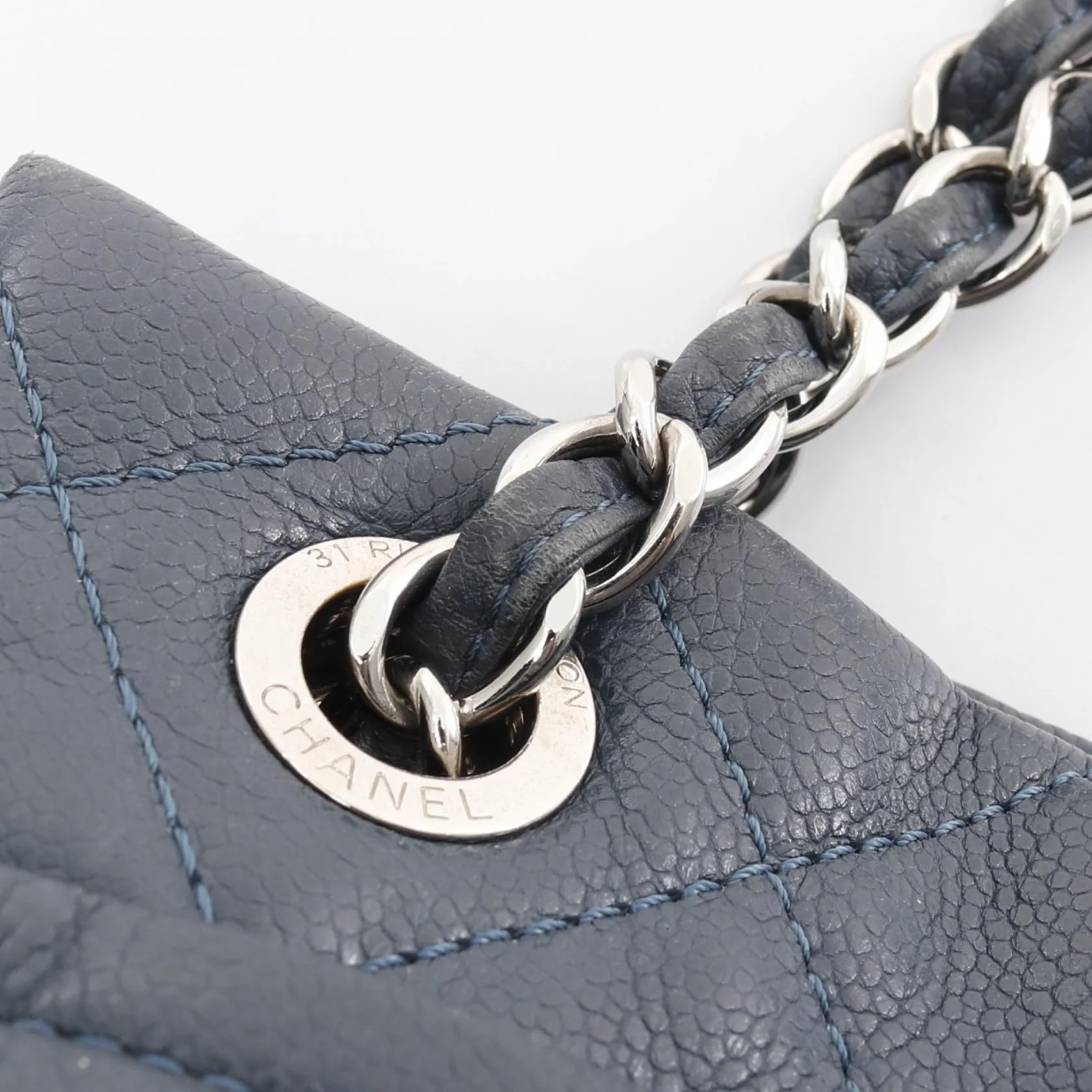 Chanel Matelasse Coco Mark Tote Bag Navy