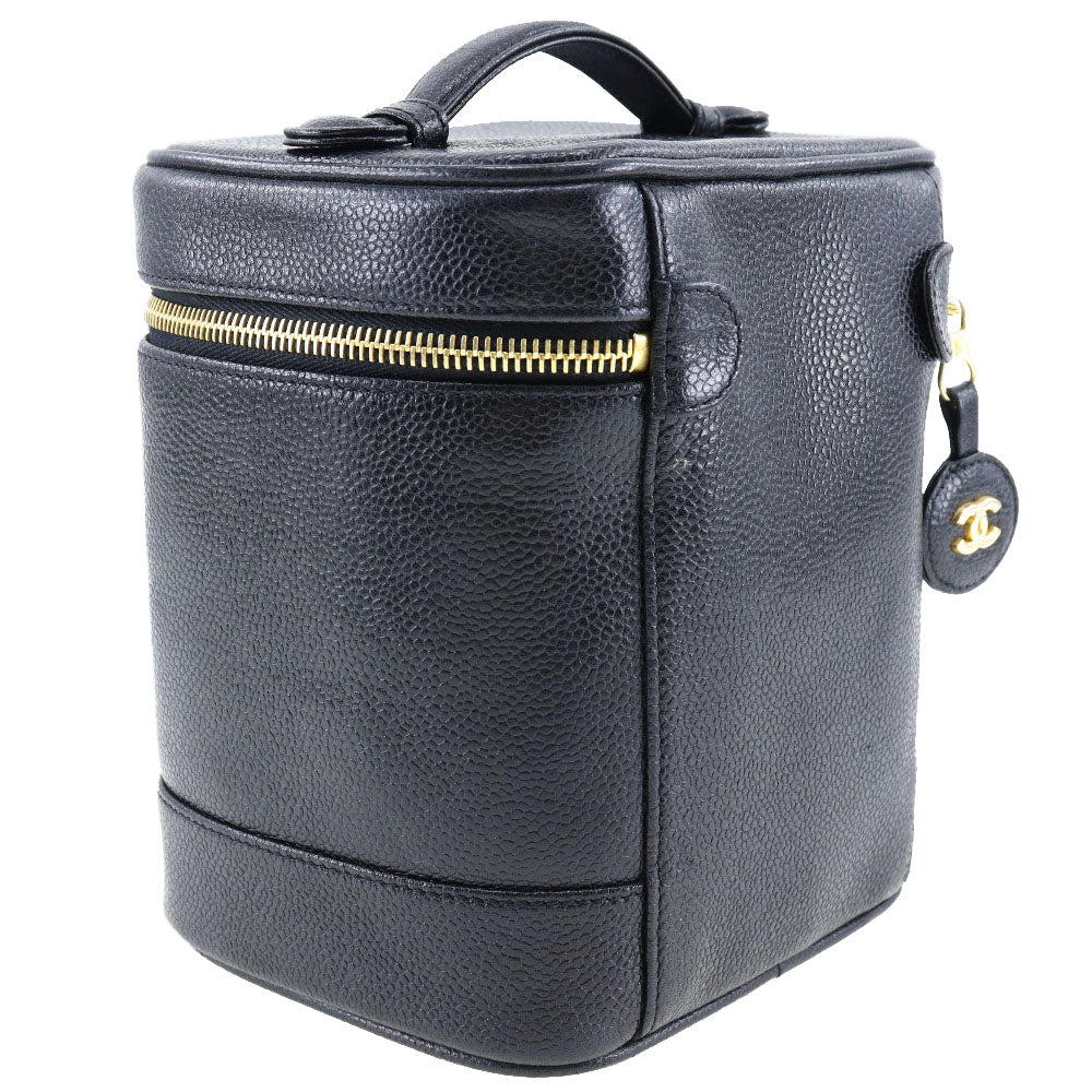 Chanel Caviar Vanity Handbag Black