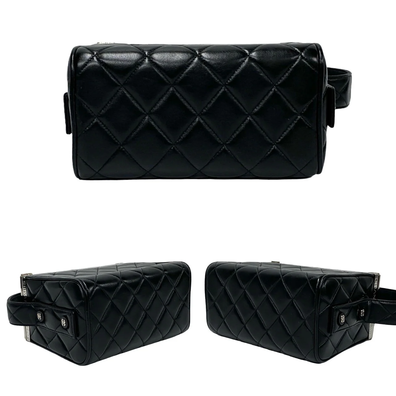 Chanel Leather Vanity Handbag Black