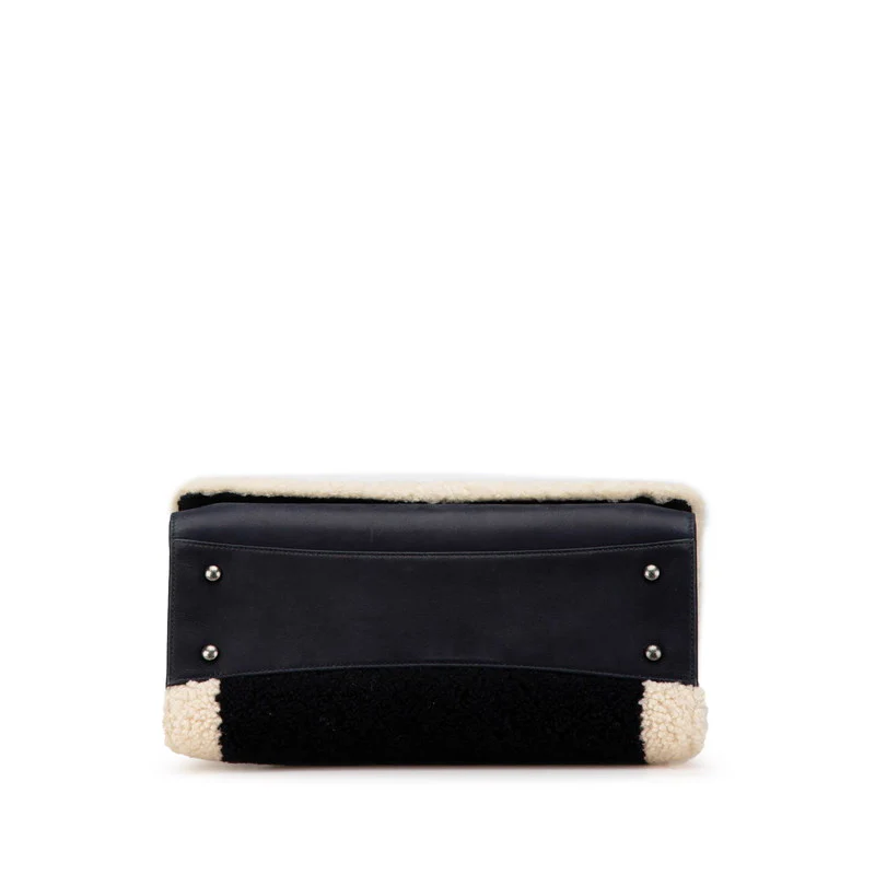 Chanel Boy Shearling Leather Chain Handbag