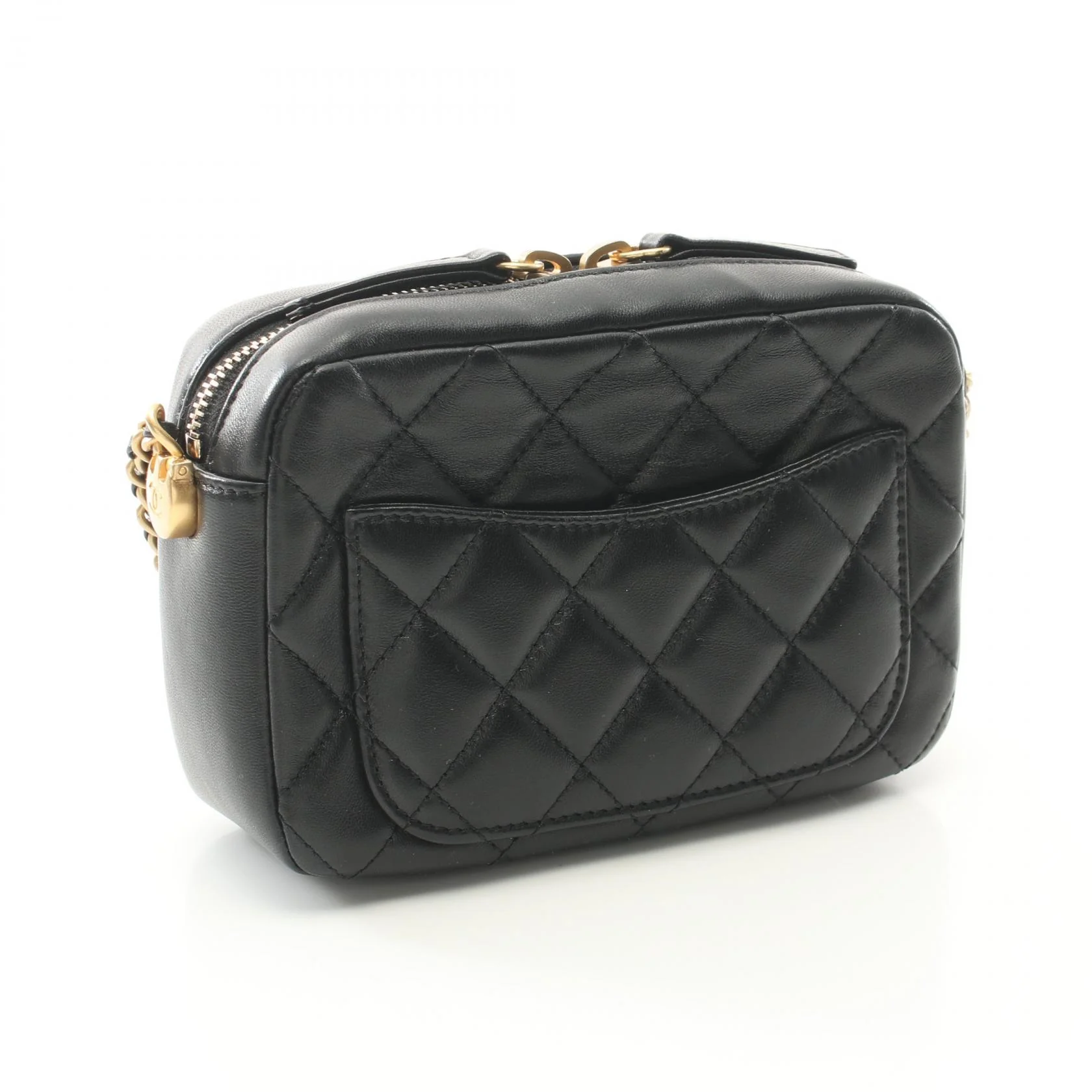 Chanel Matelasse Camera Shoulder Bag Black